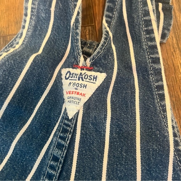 Vintage OSHKOSH B’GOSH
4T Vestbak Striped Bandana Pocket Overalls USA, cotton - Picture 7 of 9